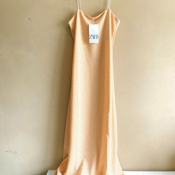Zara Midi Dress in Mustard Yellow - Picture 1 of 7